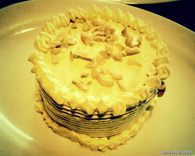 A Chocolate Kiss Sans Rival mini cake.